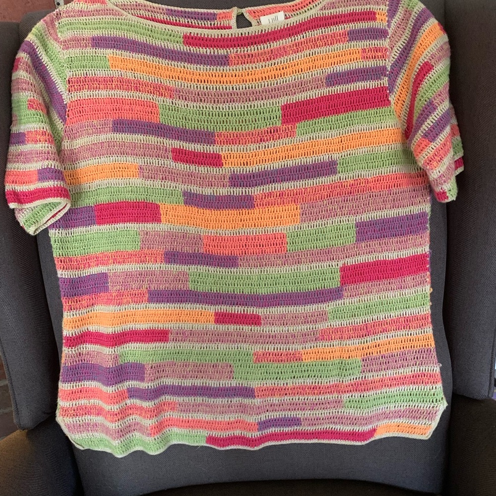J Jill Hand Crocheted, M, multi colored
